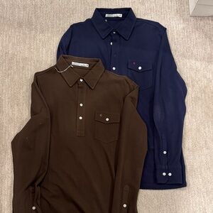 Criquet Navy and Brown Polo Shirt